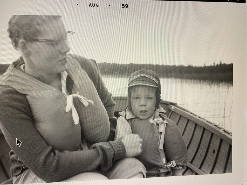 Gary Johnson and Mother fishing in 1959